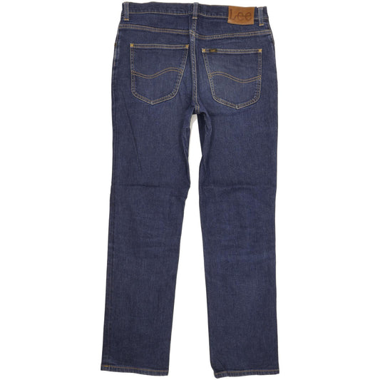 Lee Brooklyn Men Blue Straight Regular Stretch Jeans W33 L31