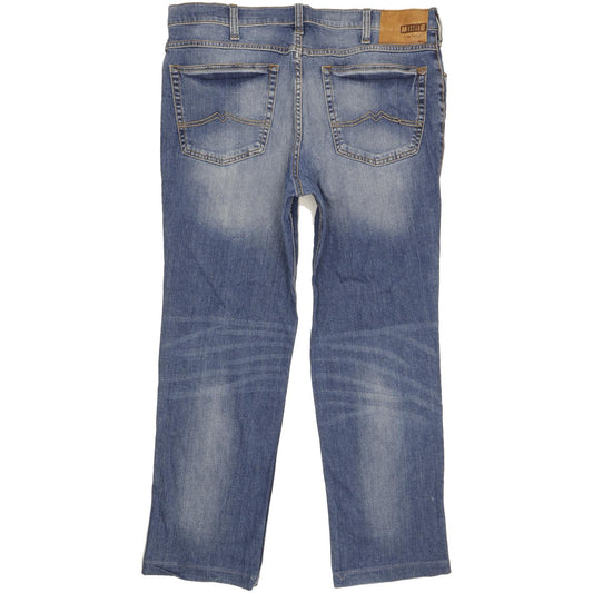 Mustang Tramper Men Blue Straight Slim Stretch Jeans W40 L29
