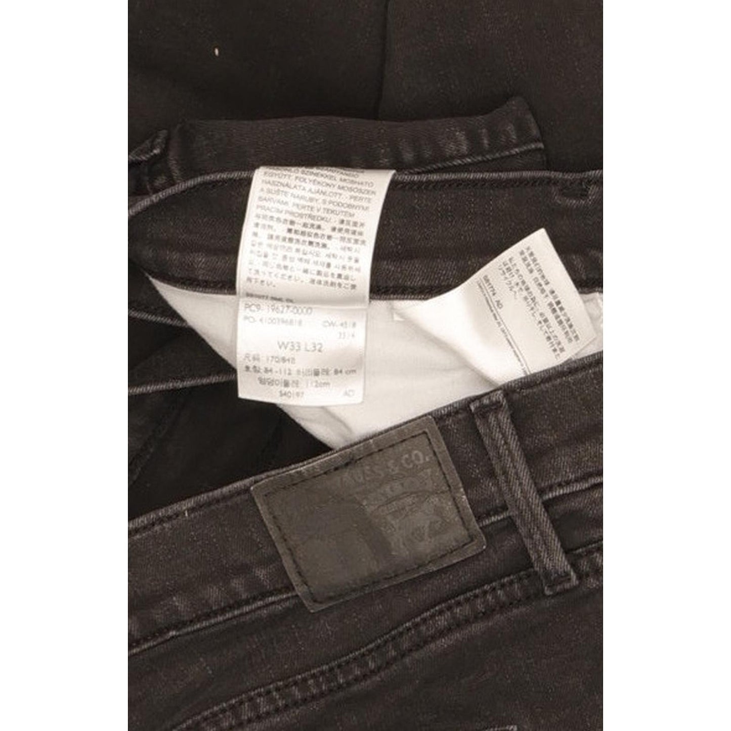 Levi's 312 Shaping Black Straight Slim Stretch Jeans High Waisted W33 L32