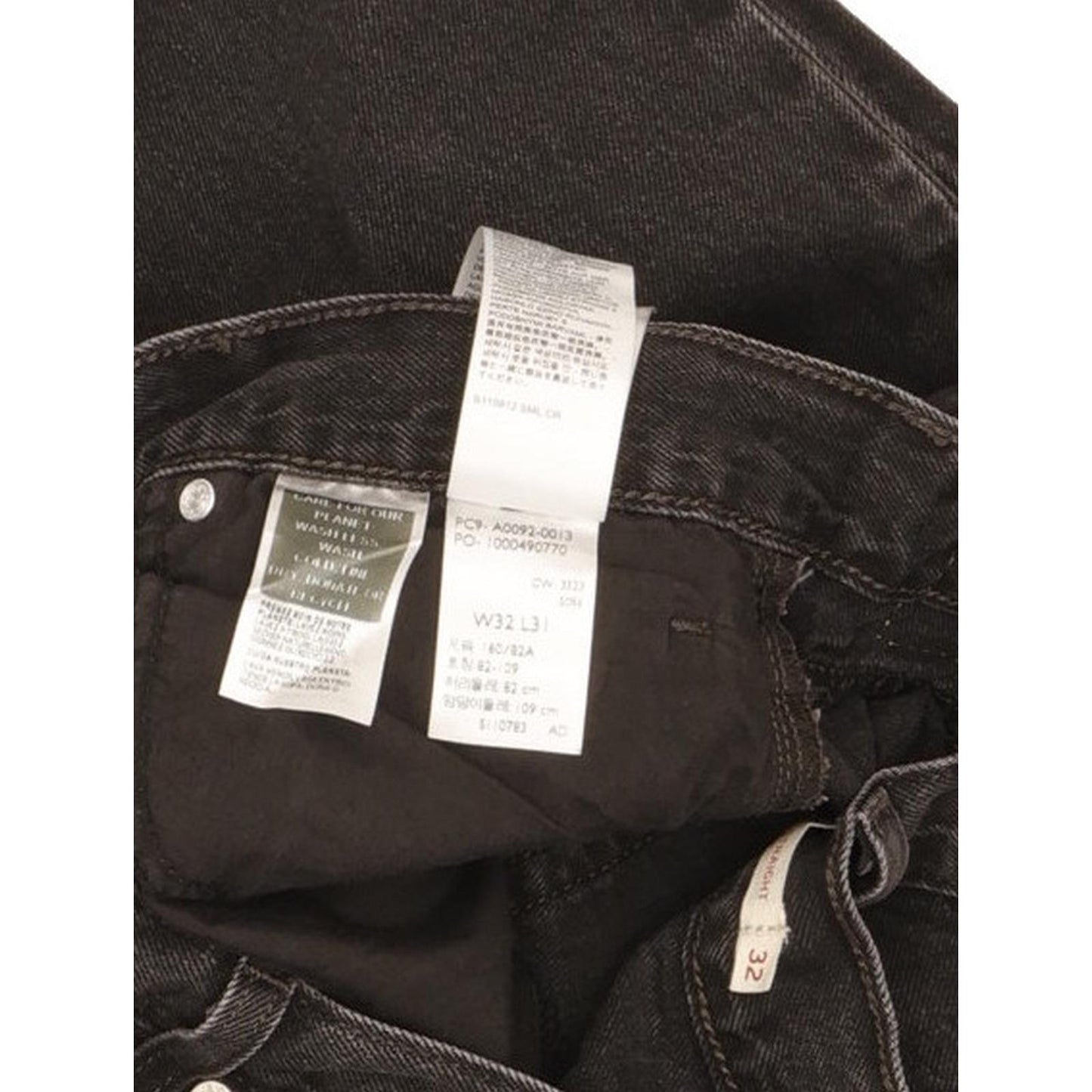Levi's Men Black Straight Loose Jeans W32 L27
