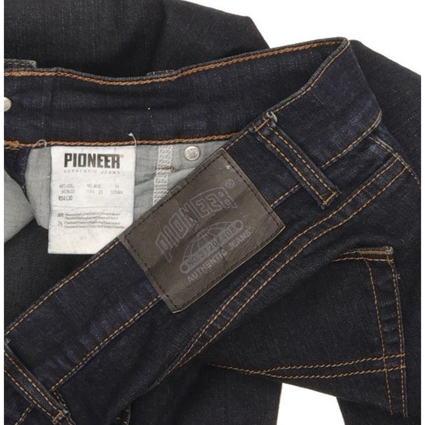 Pioneer Men Navy Straight Regular Stretch Jeans W34 L30