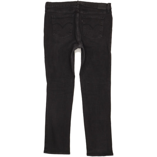 Levi's 312 Shaping Black Straight Slim Jeans High Waisted W33 L31