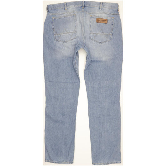 Wrangler Greensboro Men Blue Straight Regular Stretch Jeans W39 L35