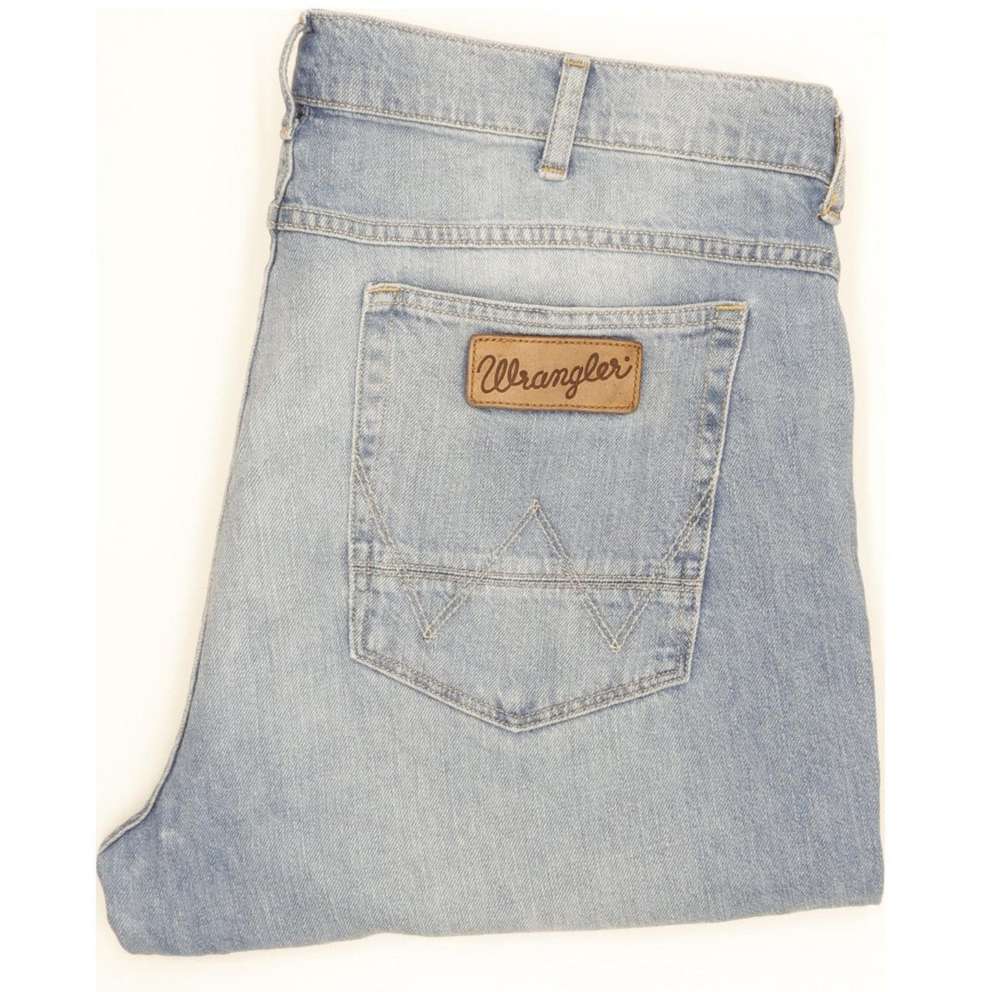 Wrangler Greensboro Men Blue Straight Regular Stretch Jeans W39 L35