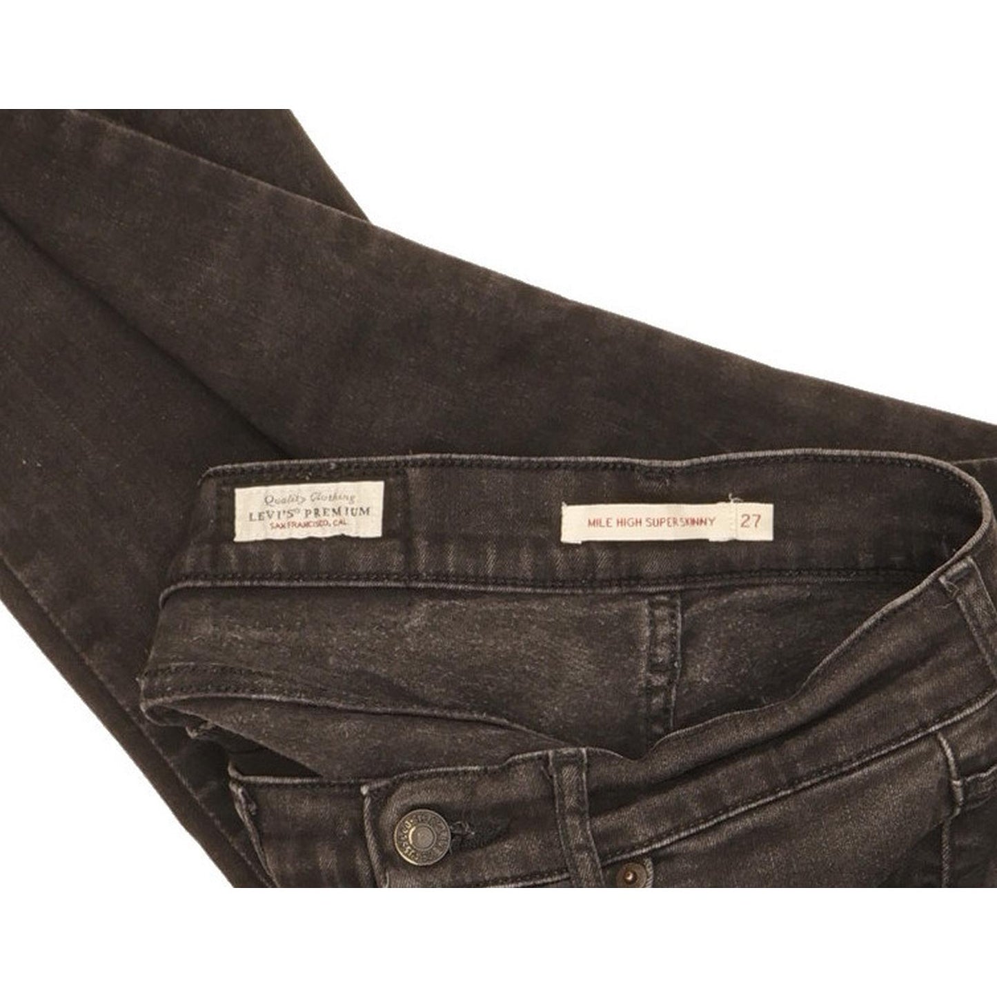 Levi's Mile Women Black Skinny Slim Stretch Jeans W27 L31