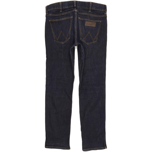 Wrangler Greensboro Men Blue Straight Regular Stretch Jeans W33 L30