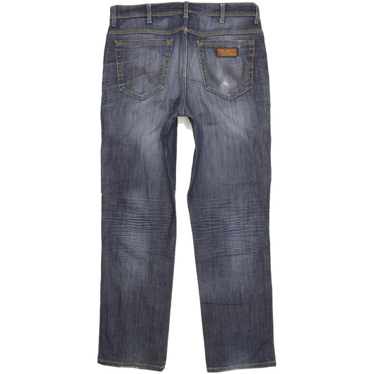 Wrangler Texas Men Blue Straight Regular Stretch Jeans W38 L34
