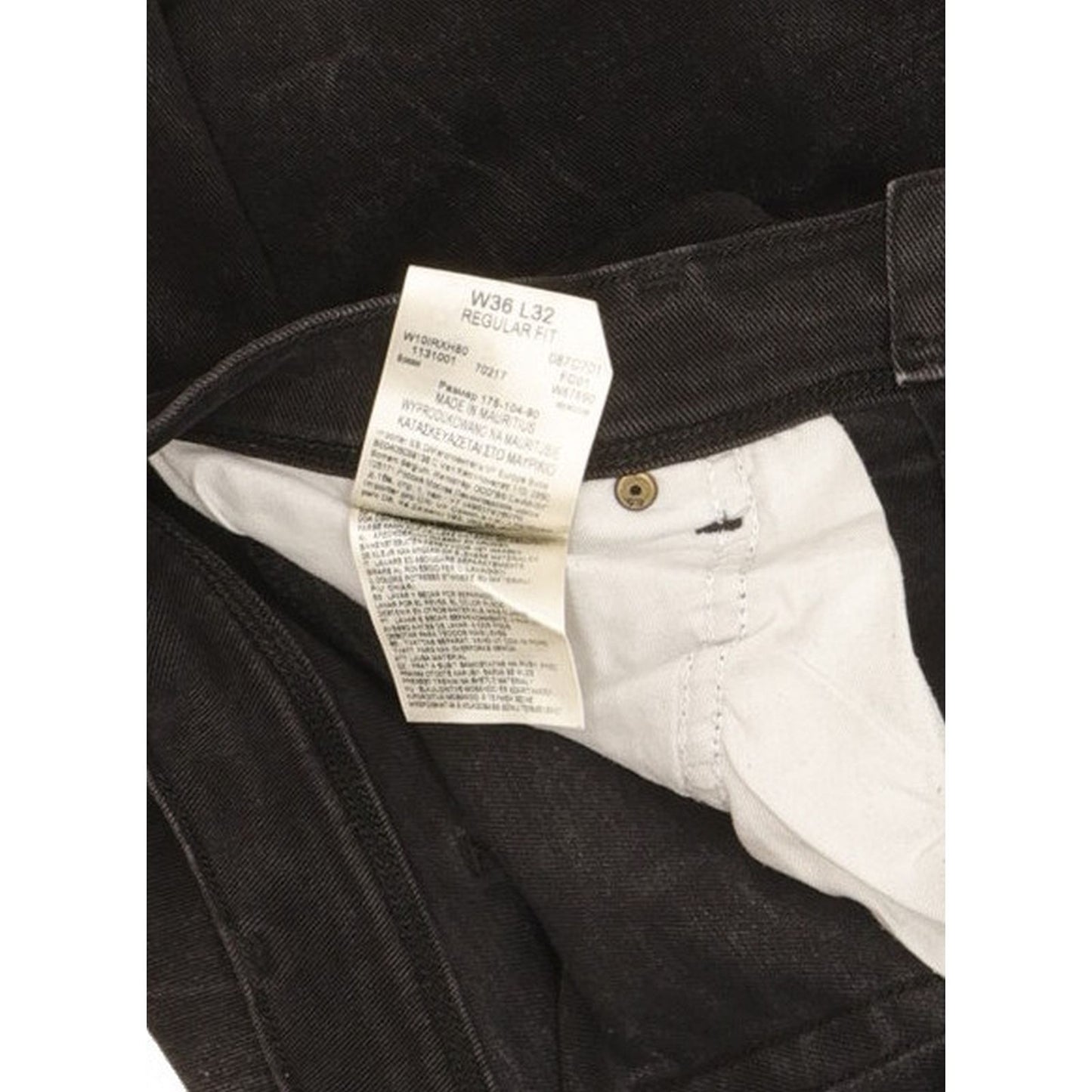 Wrangler Men Black Straight Regular Stretch Jeans W36 L32