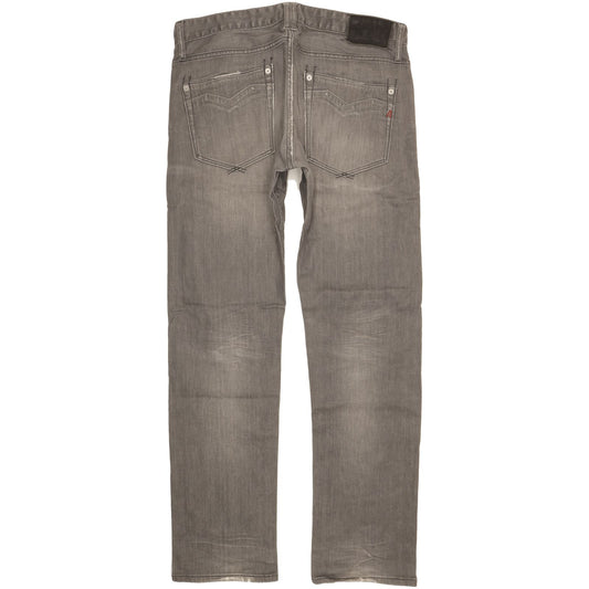Replay Newbill Men Grey Straight Regular Stretch Jeans W32 L32