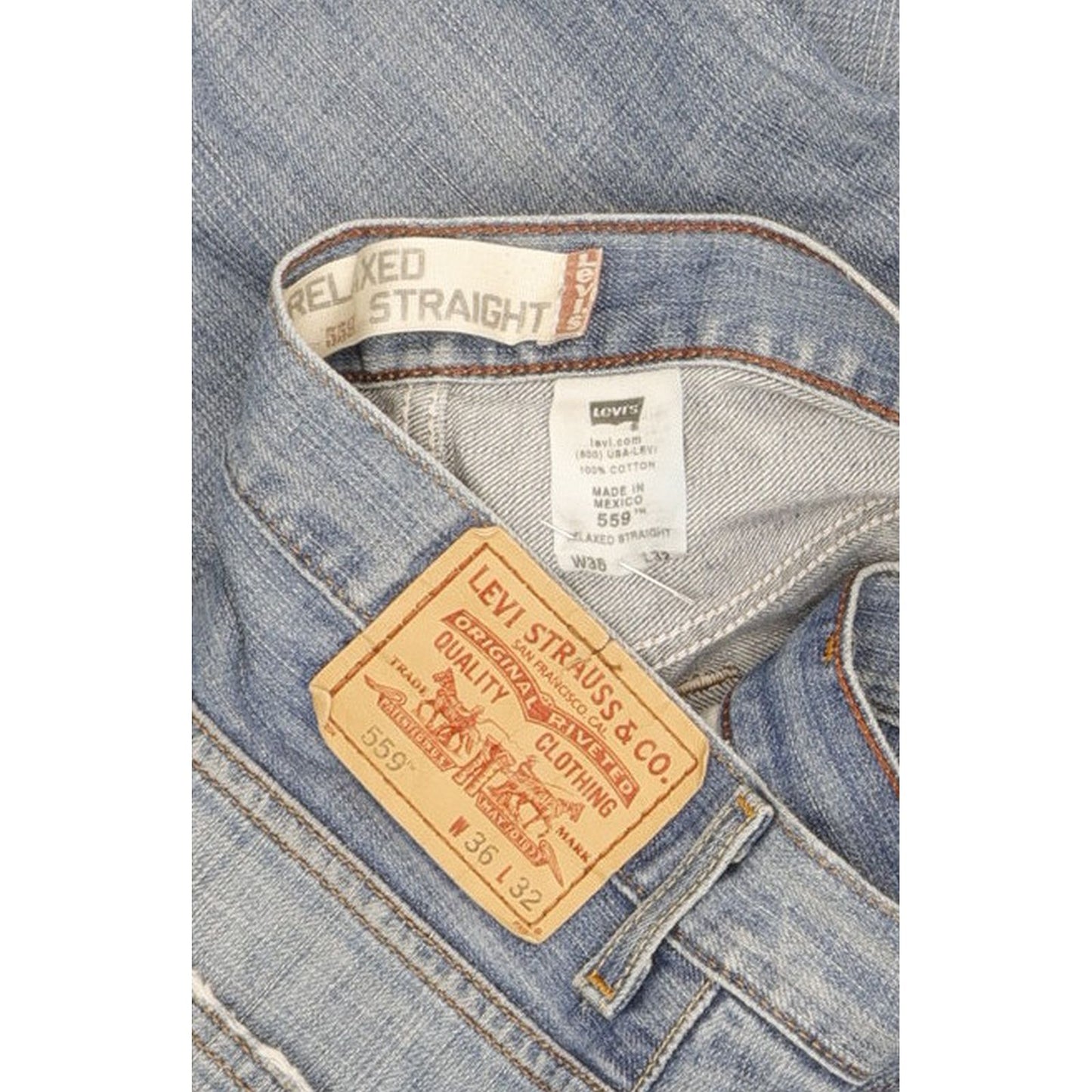 Levi's 559 Men Blue Straight Relaxed Jeans W36 L32