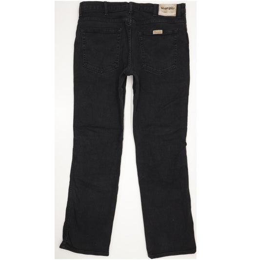 Wrangler Men Black Straight Regular Stretch Jeans W36 L32