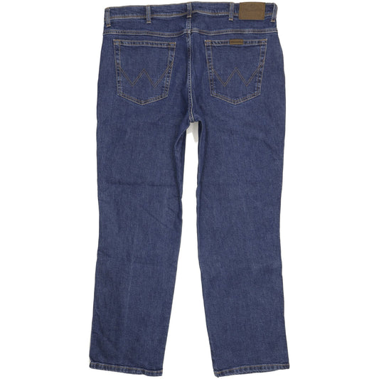 Wrangler Durable Quality Men Blue Straight Regular Stretch Jeans W40 L31