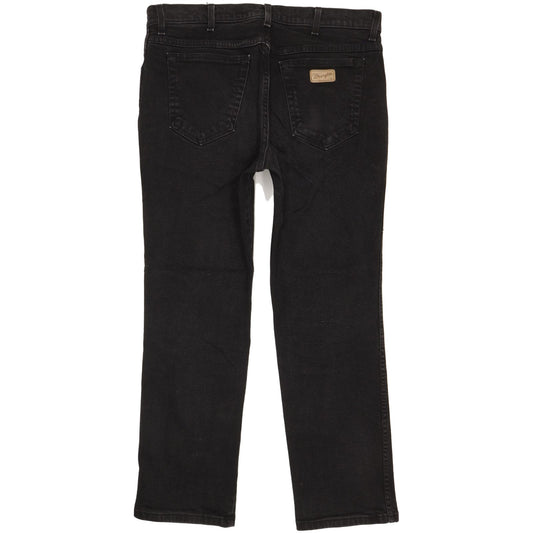 Wrangler Texas Men Black Straight Regular Stretch Jeans W34 L29