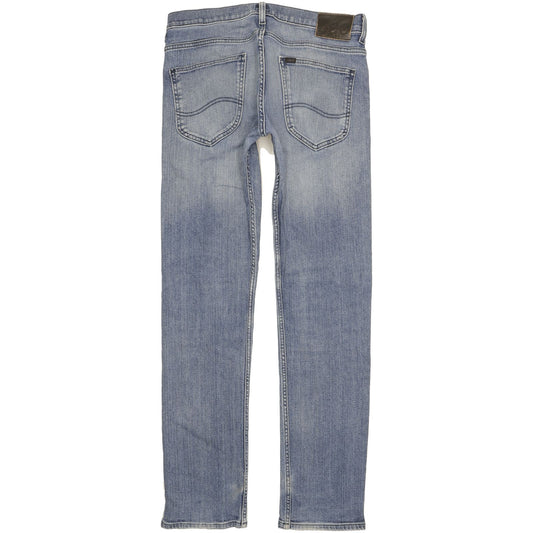 Lee Powell Men Blue Straight Slim Stretch Jeans W33 L34