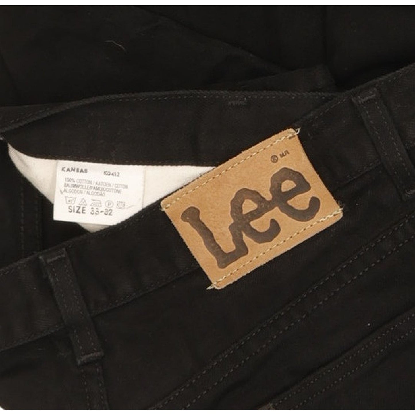 Lee Kansas Men Black Straight Regular Jeans W33 L32