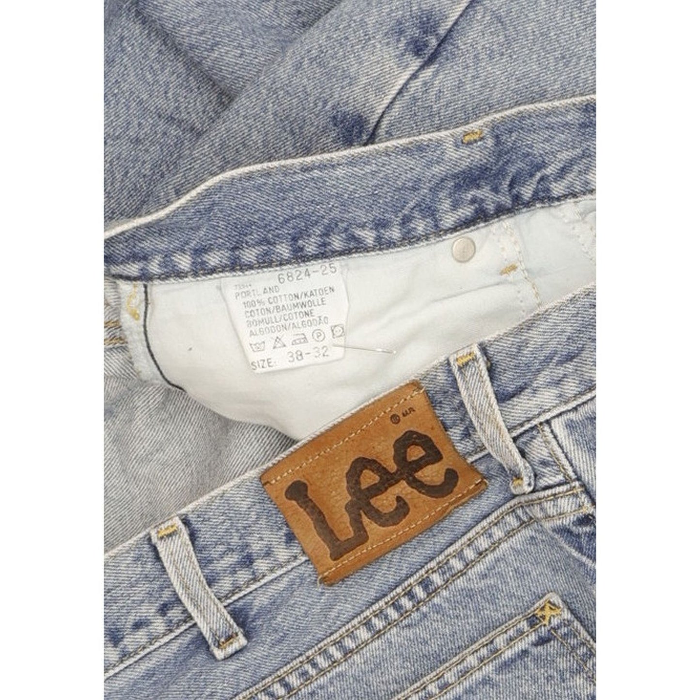 Lee Portland Men Blue Straight Regular Jeans W38 L32