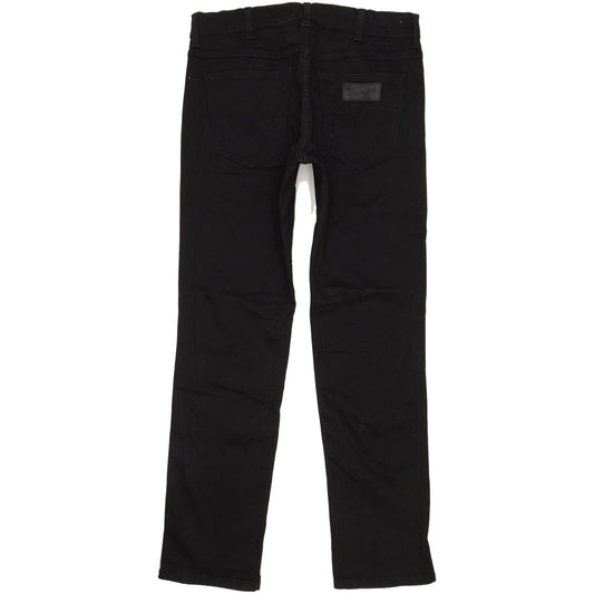 Wrangler Greensboro Men Black Straight Regular Stretch Jeans W32 L32