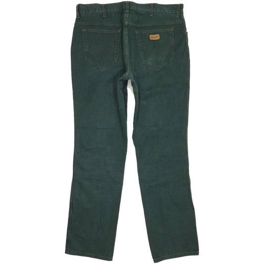 Wrangler Texas Men Green Straight Regular Jeans W38 L34