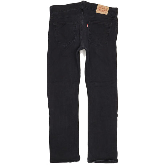 Levi's 505 Men Black Straight Regular Stretch Jeans W38 L33
