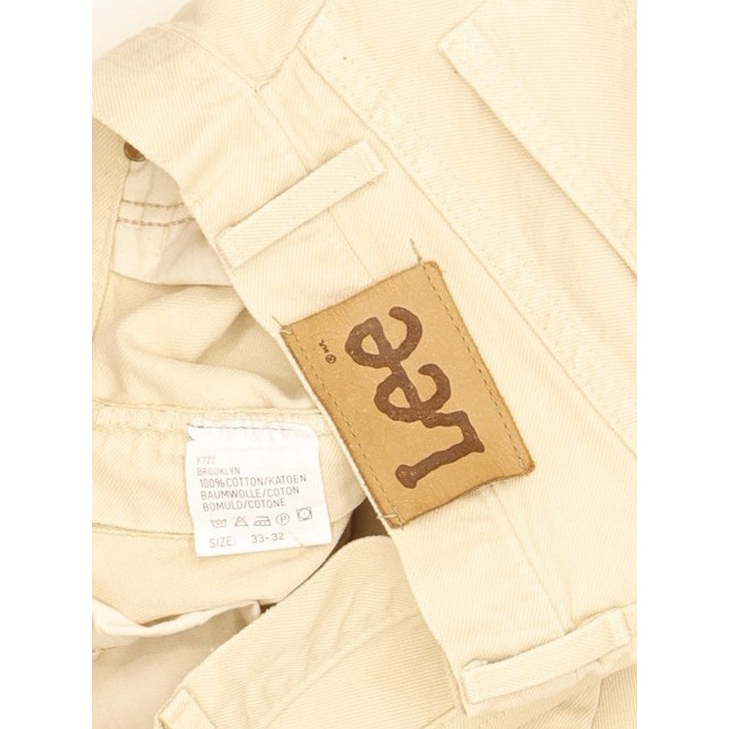 Lee Brooklyn Men Beige Straight Regular Jeans W33 L32