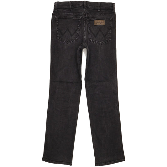 Wrangler Texas Men Black Straight Regular Stretch Jeans W32 L32
