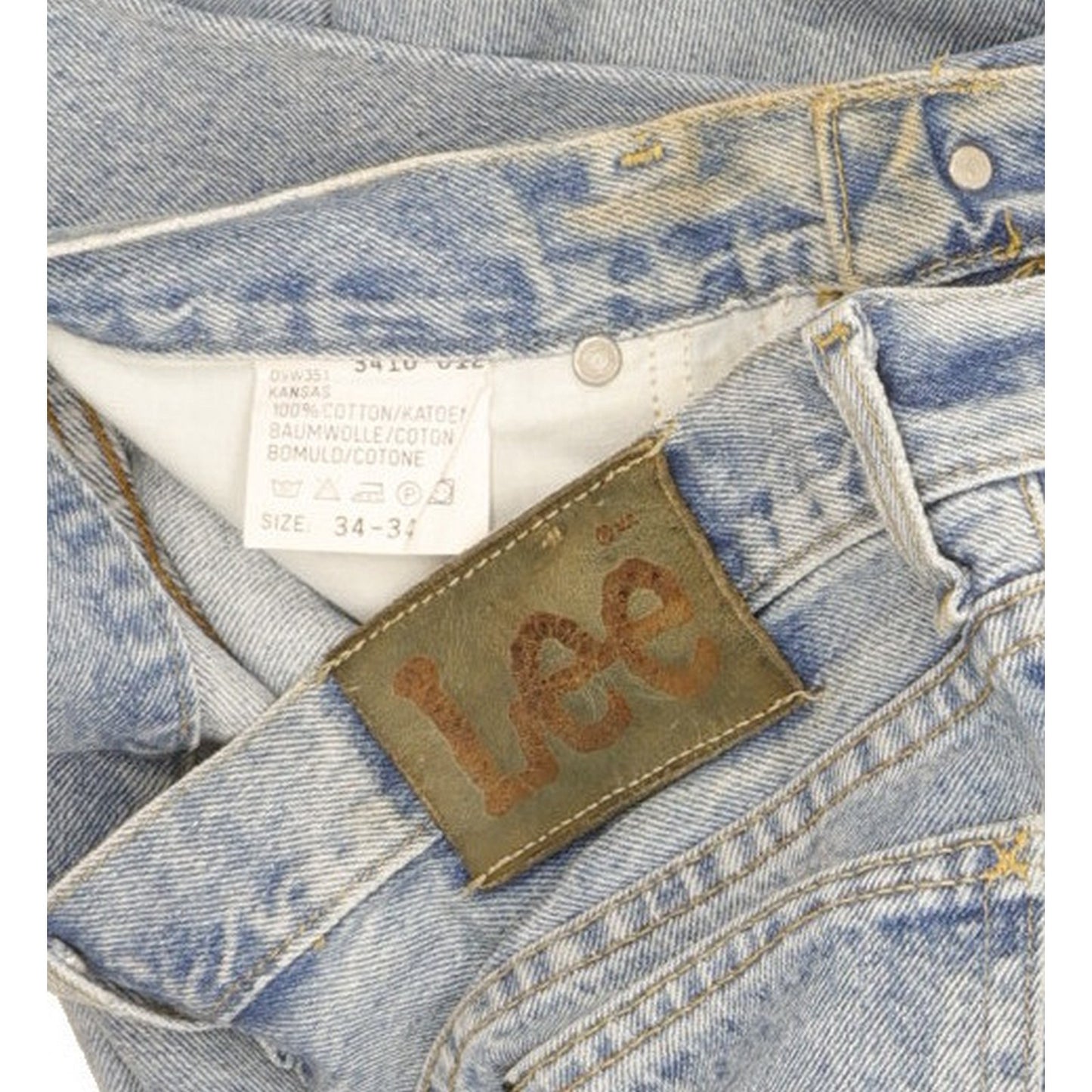 Lee Kansas Men Blue Straight Regular Jeans W34 L34