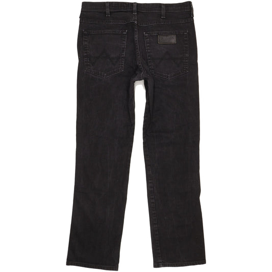 Wrangler Arizona Men Black Straight Regular Stretch Jeans W36 L32
