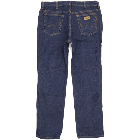 Wrangler Texas Men Blue Straight Regular Stretch Jeans W38 L31