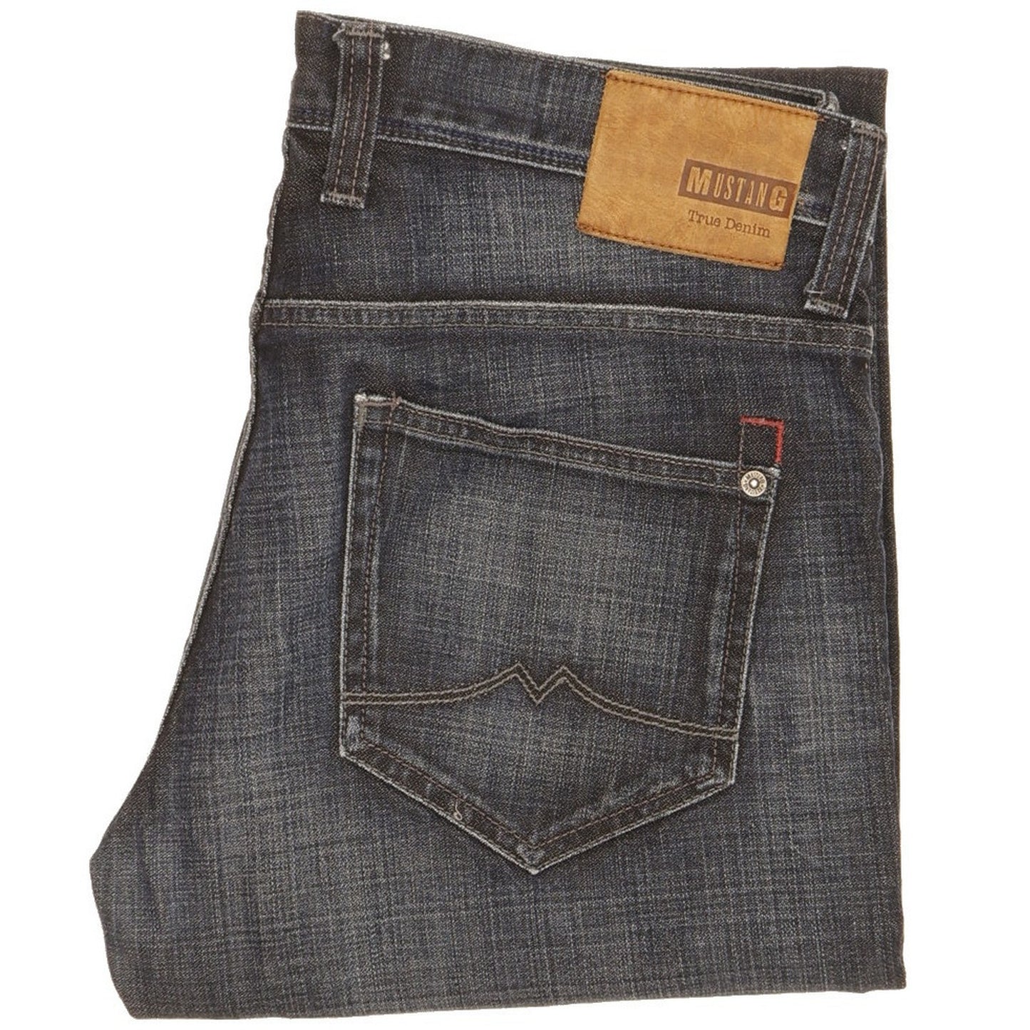 Mustang New Oregon Men Navy Straight Slim Jeans W34 L31