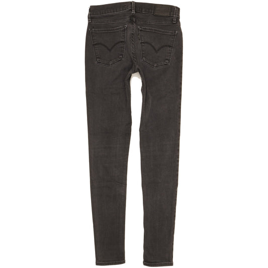 Levi's 710 Super Women Black Skinny Slim Stretch Jeans W27 L29