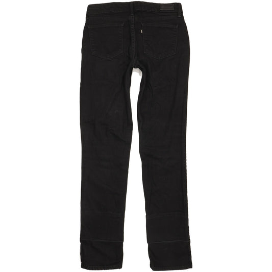 Levi's Women Black Straight Slim Stretch Jeans W28 L33
