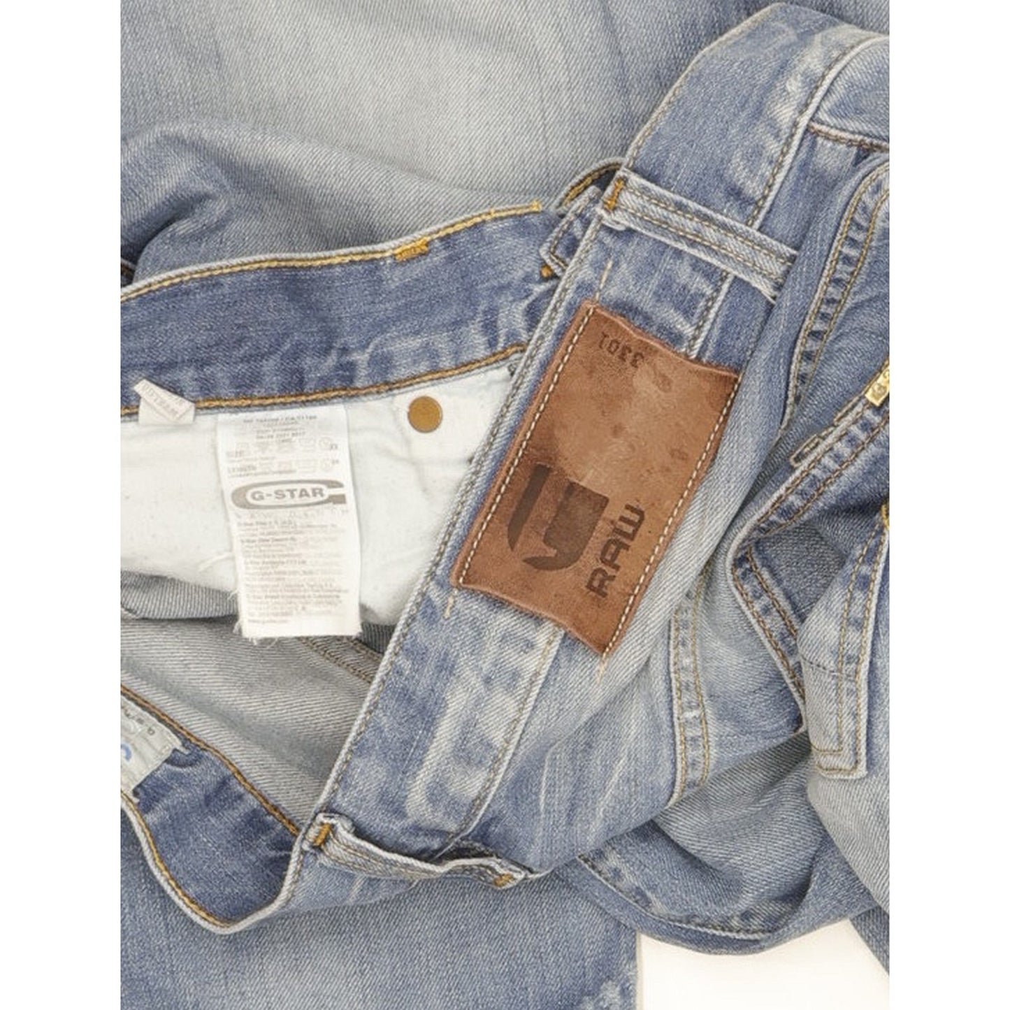 G-Star 3301 Men Blue Straight Regular Jeans W33 L34