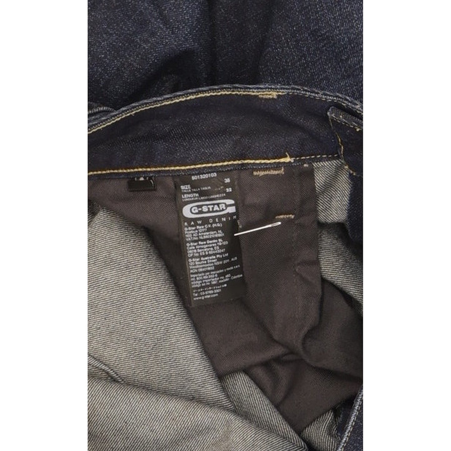 G-Star Type C 3D Men Blue Tapered Loose Jeans W38 L32