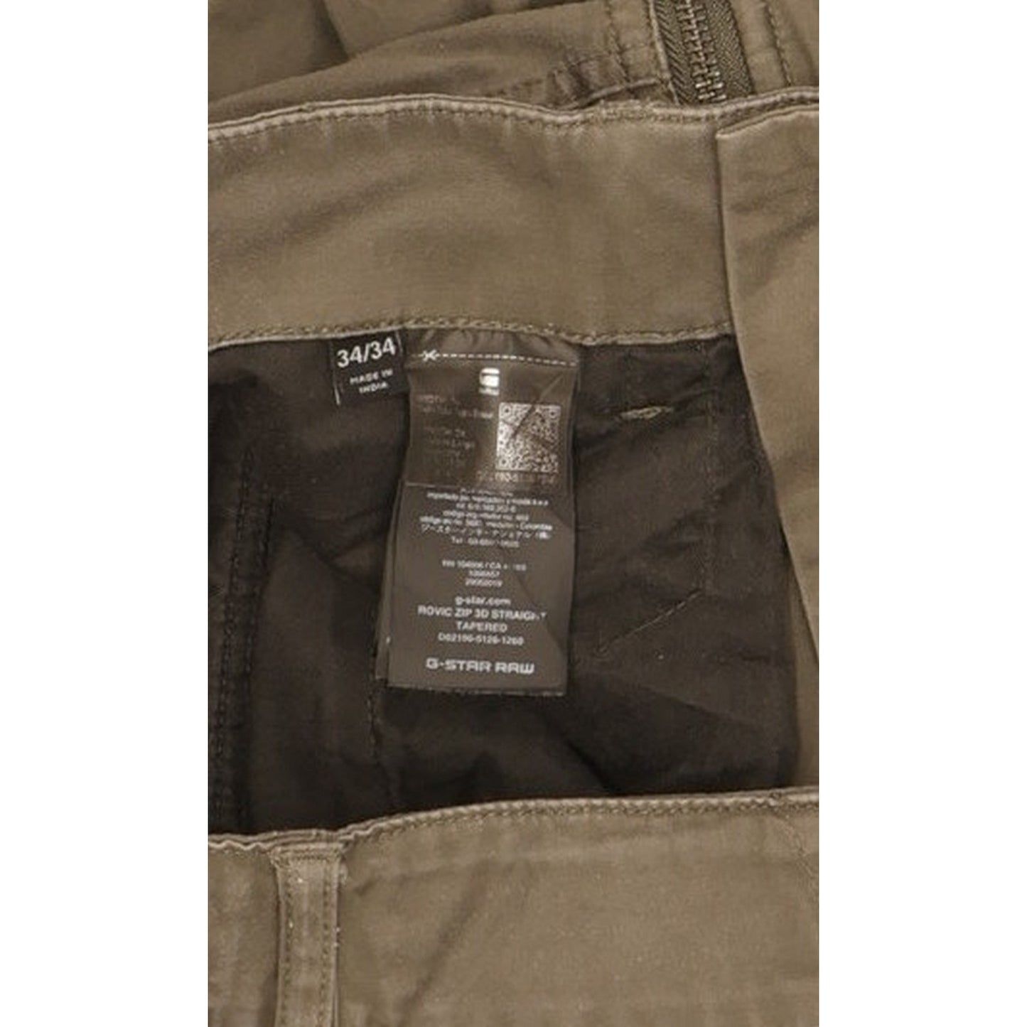 G-Star Rovic 3D Men Green Tapered Regular Stretch Jeans W34 L34