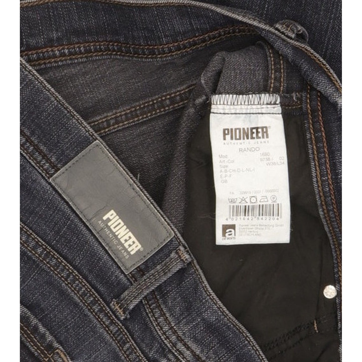 Pioneer Rando Men Blue Straight Regular Stretch Jeans W38 L34