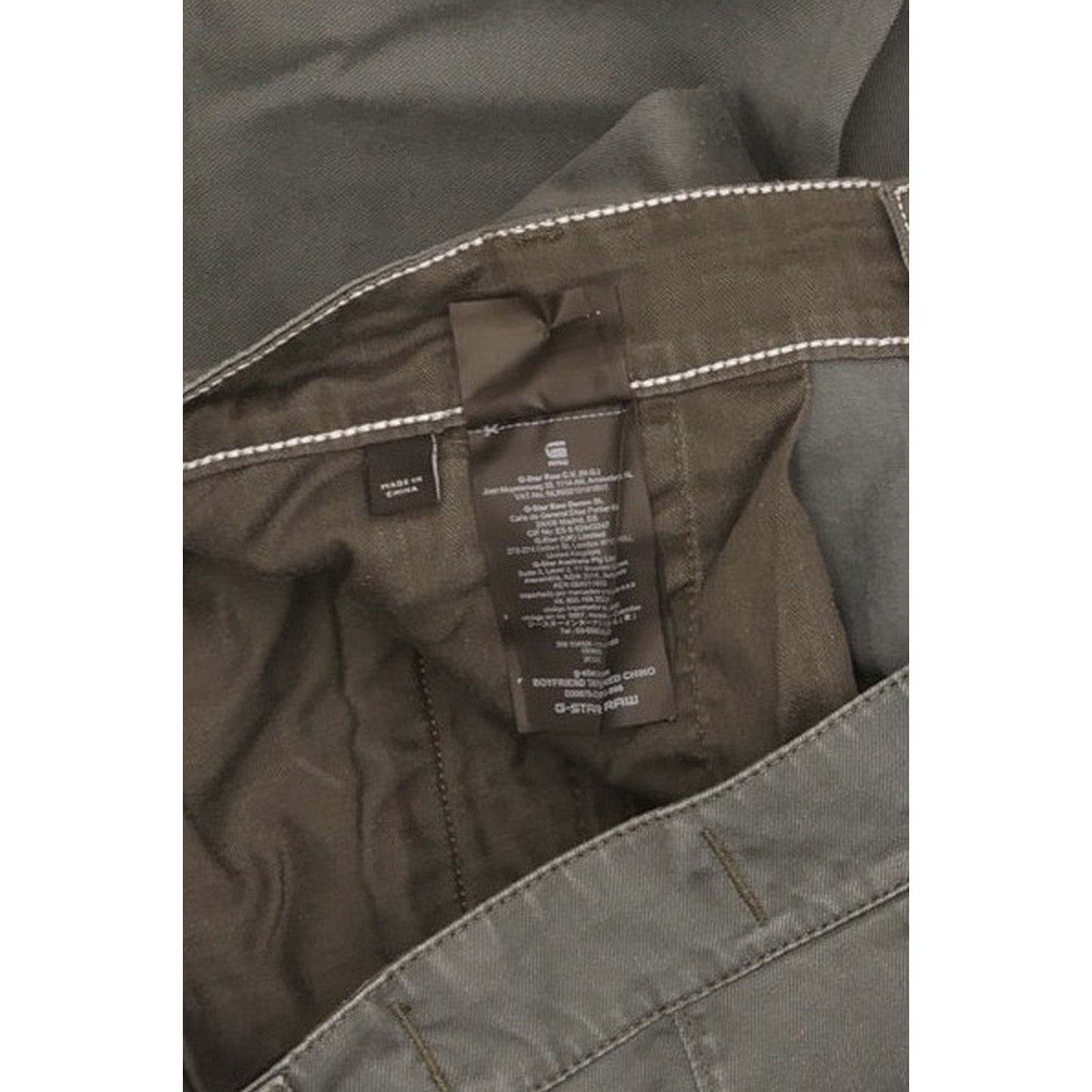 G-Star Boyfriend Men Green Tapered Loose Chino Stretch Jeans W30 L30