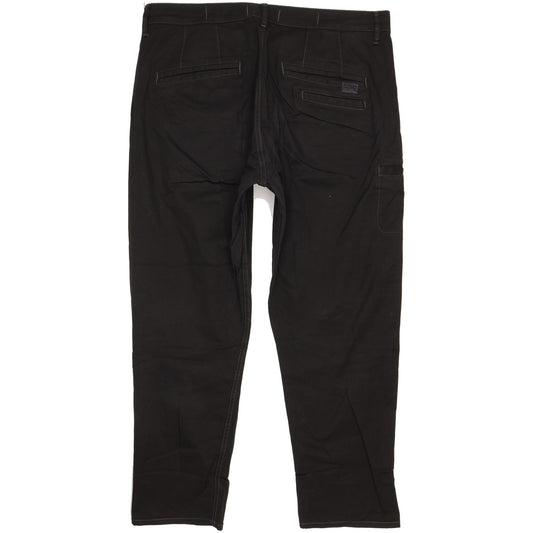 G-Star Boyfriend Men Black Tapered Relaxed Chino Stretch Jeans W34 L30