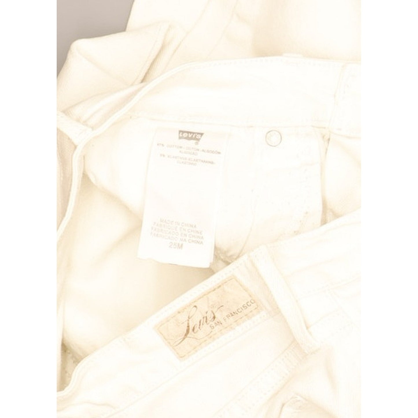 Levi's Slight Curve Women White Skinny Slim Stretch Jeans W28 L29