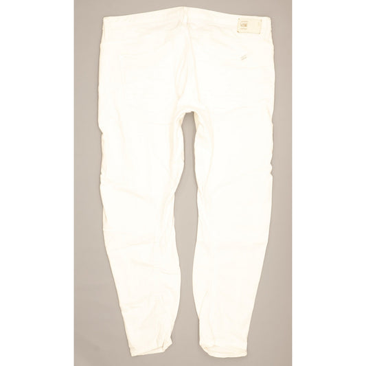 G-Star Arc 3D Women White Tapered Relaxed Boyfriend Stretch Jeans W34 L29