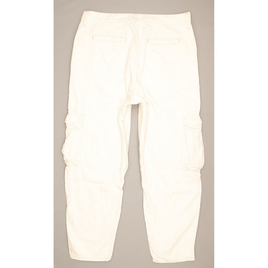 Levi's White Tapered Relaxed Boyfriend Jeans High Waisted W31 L28