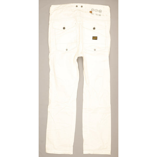 G-Star RB Men White Tapered Loose Jeans W31 L32