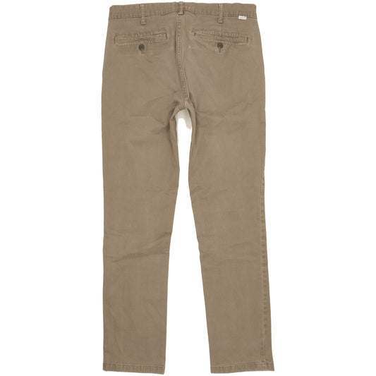Levi's Men Grey Straight Slim Chino Stretch Trousers W32 L30