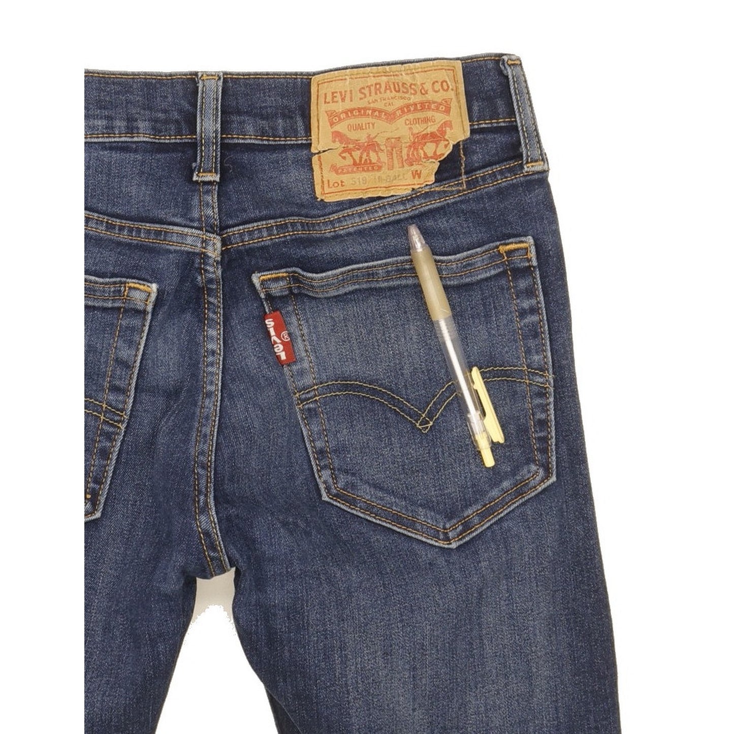 Levi's 519 Hi-Ball Men Blue Skinny Slim Stretch Jeans W28 L29