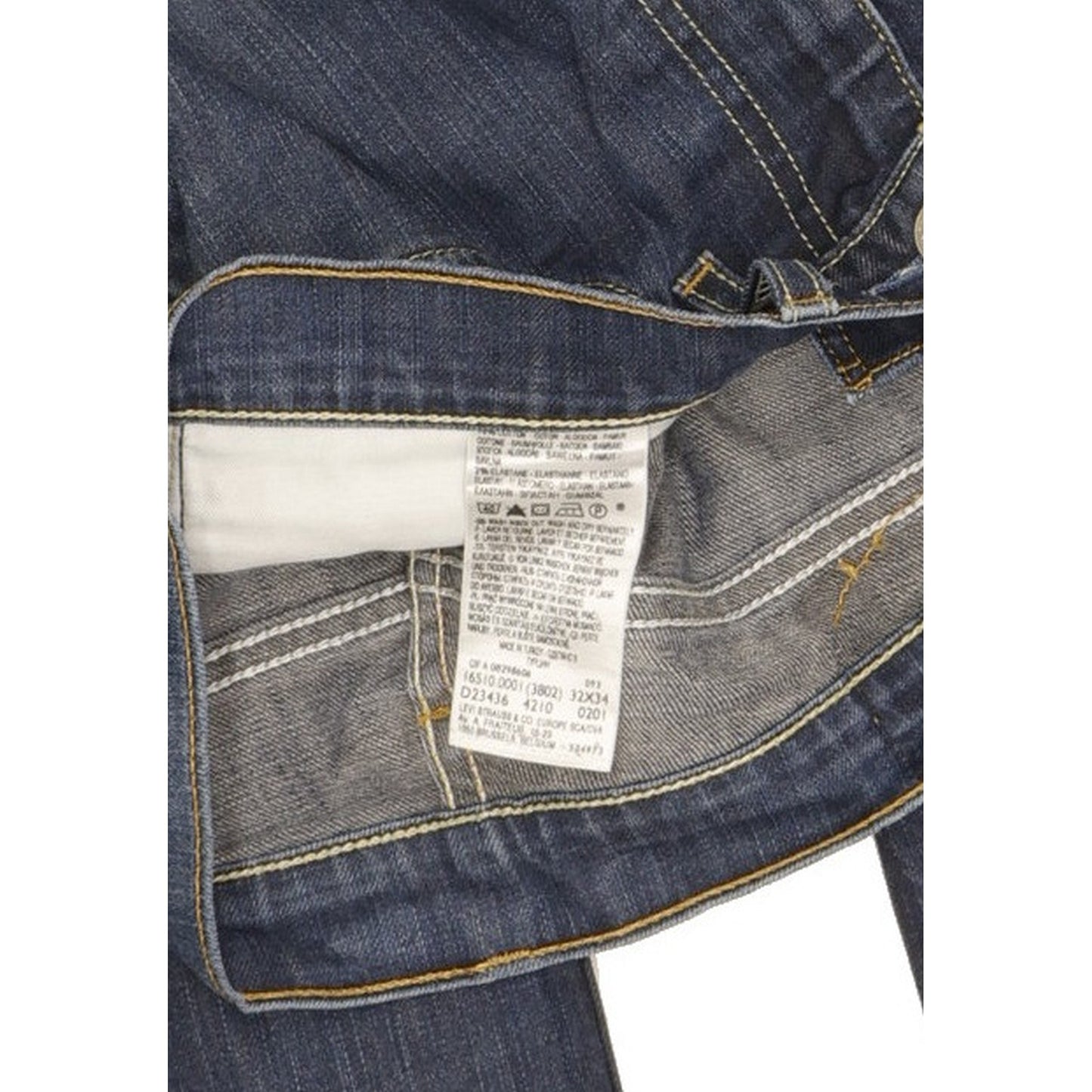 Levi's 510 Men Blue Skinny Slim Stretch Jeans W32 L34