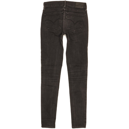 Levi's 710 Super Women Black Skinny Slim Stretch Jeans W25 L28