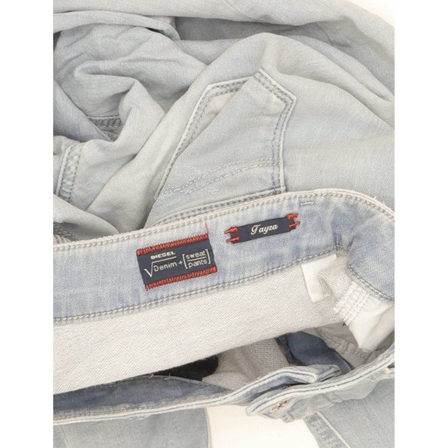 Diesel Fayza Blue Tapered Loose Boyfriend Stretch Jeans High Waisted W27 L28