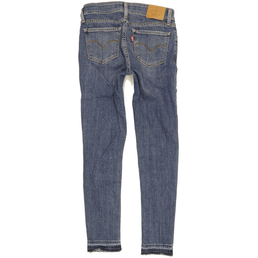 Levi's 711 Women Blue Skinny Slim Stretch Jeans W25 L28