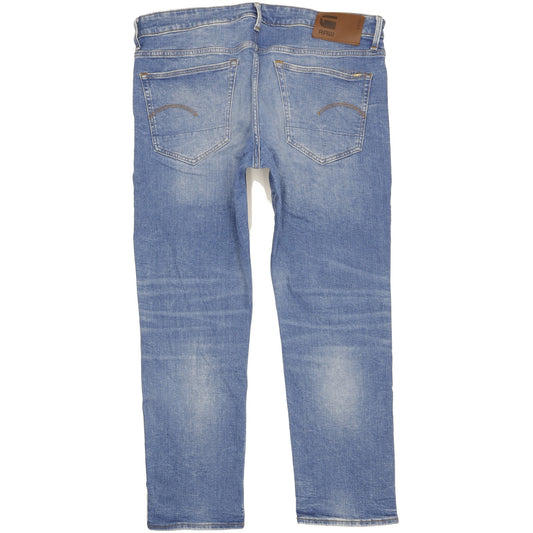 G-Star 3301 Men Blue Straight Regular Stretch Jeans W36 L30