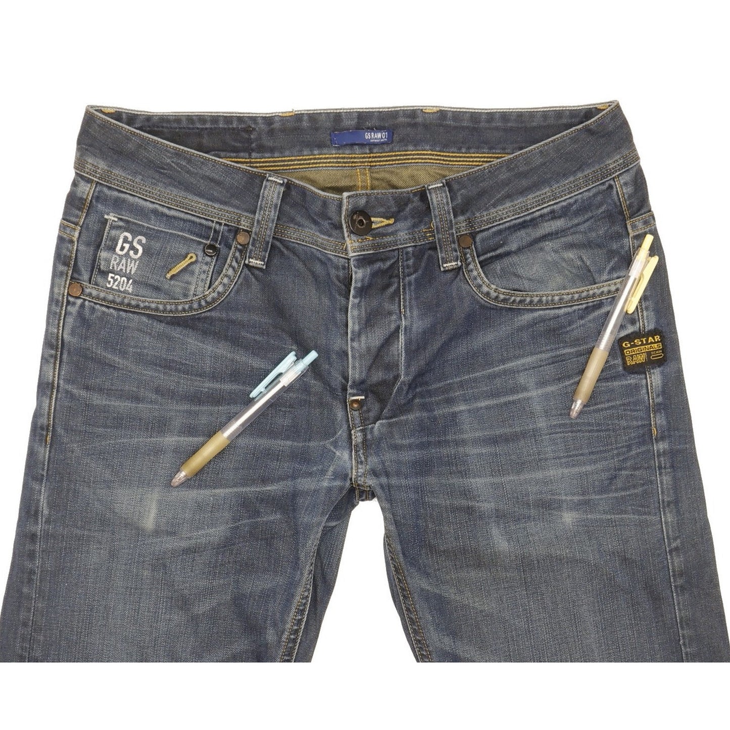 G-Star Attacc Men Blue Straight Slim Jeans W31 L30