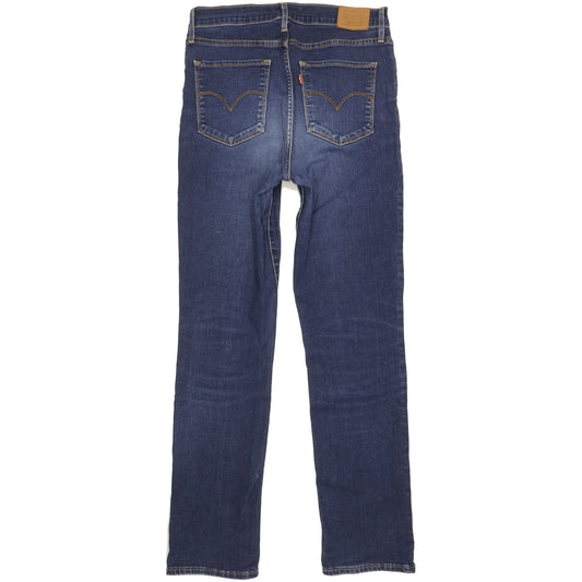 Levi's 724 Blue Straight Slim Stretch Jeans High Waisted W31 L32